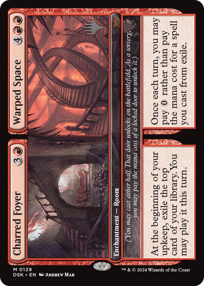 Charred Foyer Warped Space 129 (Promo Pack: Duskmourn: House of Horror)  - Foil | Good Games Modbury