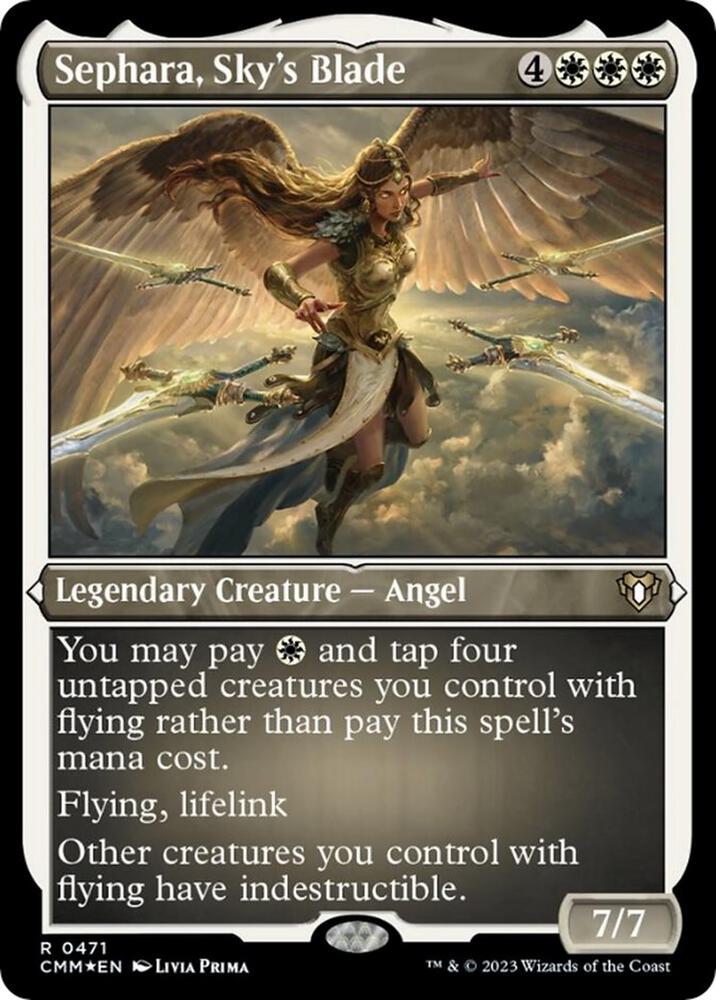 Sephara, Sky's Blade 471/451 (Commander Masters)  - Etched Foil | Good Games Modbury