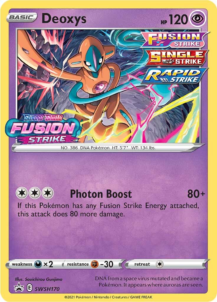 Deoxys (SWSH170) (Prerelease Promo) [Sword & Shield: Black Star Promos] | Good Games Modbury