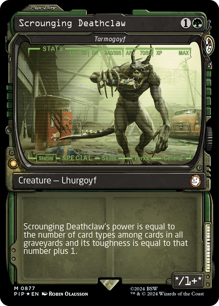 Scrounging Deathclaw - Tarmogoyf (Showcase) (Surge Foil) [Fallout] | Good Games Modbury