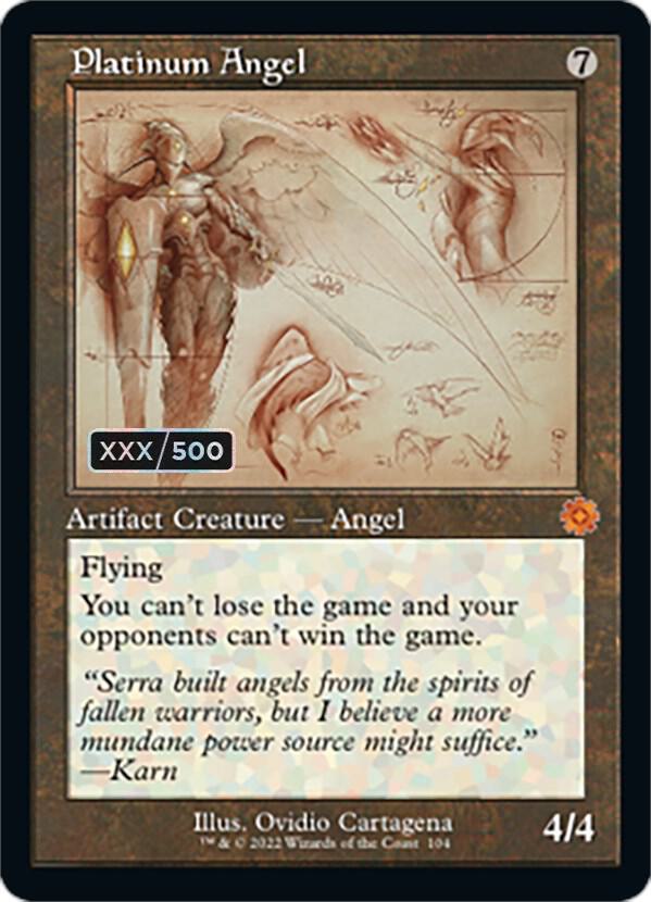 Platinum Angel Schematic Serial Numbered 104z/63 (The Brothers' War: Retro Frame Artifacts)  - Foil | Good Games Modbury