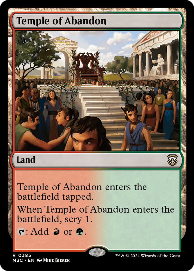 Temple of Abandon (Ripple Foil) [Modern Horizons 3 Commander] | Good Games Modbury