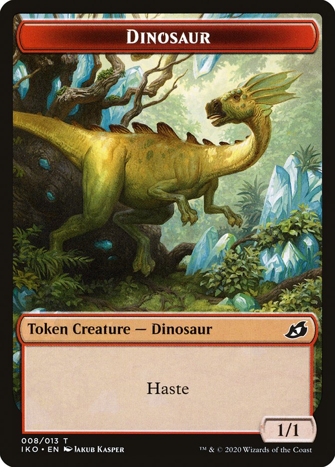 Dinosaur Token [Ikoria: Lair of Behemoths Tokens] | Good Games Modbury