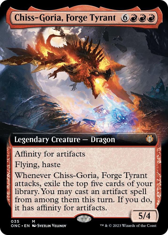 Chiss-Goria, Forge Tyrant 35 (Commander: Phyrexia: All Will Be One)  - Extended Art Foil | Good Games Modbury