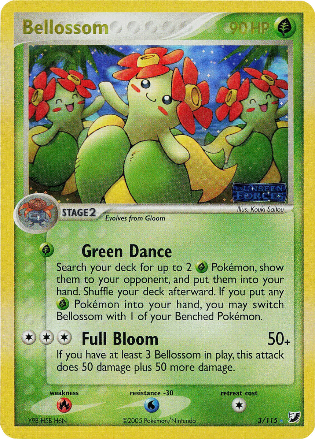 Bellossom (3/115) (Stamped) [EX: Unseen Forces] | Good Games Modbury