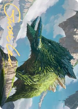 Yasharn Implacable Earth Art Card Gold Stamped Signature 81 (Art Series: Zendikar Rising)  | Good Games Modbury