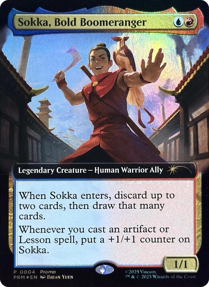 Sokka Bold Boomeranger Extended Art 18/19 (Media Promos)  - Foil | Good Games Modbury