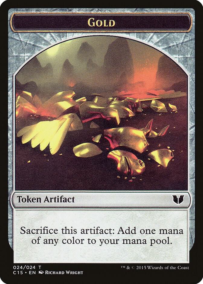 Gold Knight Vigilance Double Sided Token 24 // 5 (Commander 2015)  | Good Games Modbury