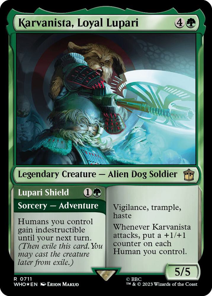 Karvanista, Loyal Lupari // Lupari Shied 711/331 (Universes Beyond: Doctor Who)  - Surge Foil | Good Games Modbury