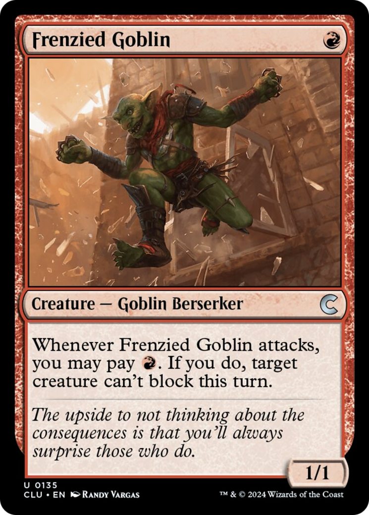 Frenzied Goblin [Ravnica: Clue Edition] | Good Games Modbury