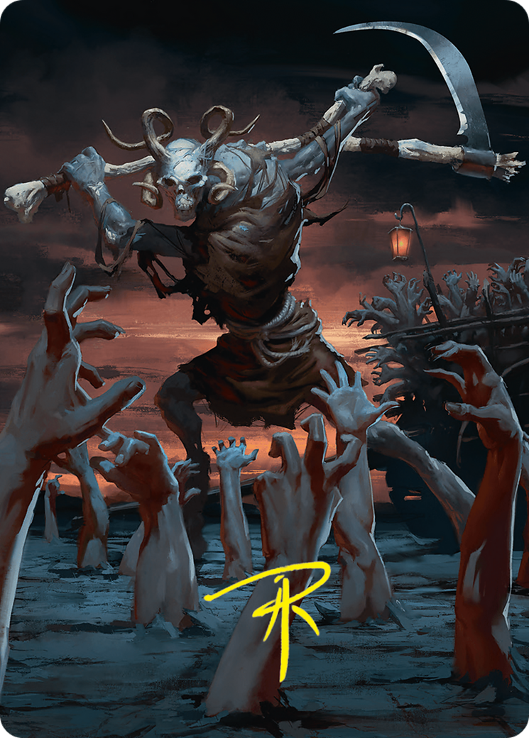Abyssal Harvester Art Card (35/54) (Gold-Stamped Signature) [Foundations Art Series] | Good Games Modbury