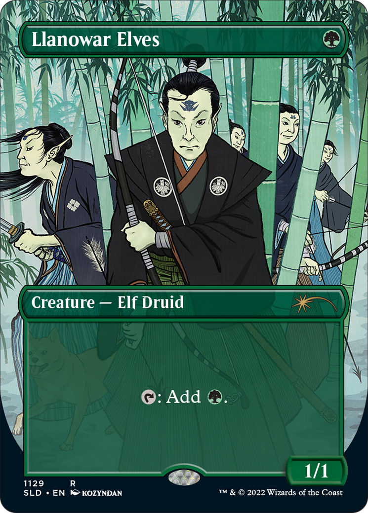 Llanowar Elves (Borderless) [Secret Lair Drop Series] | Good Games Modbury