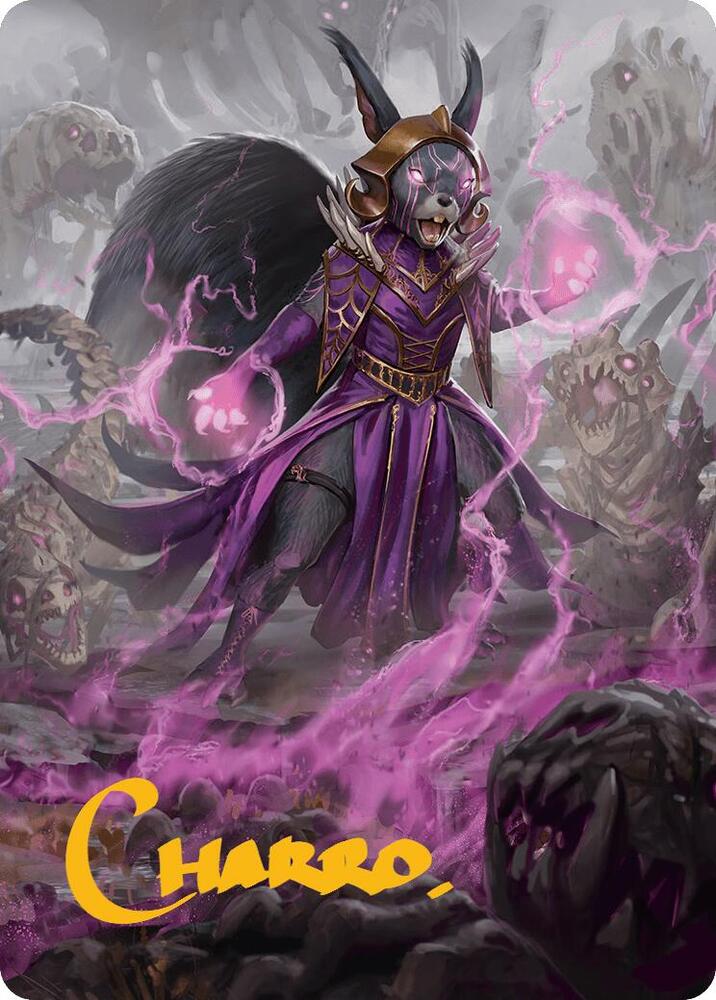 Liliana of the Dark Realms Art Card Gold Stamped Signature 51 (Art Series: Bloomburrow)  | Good Games Modbury