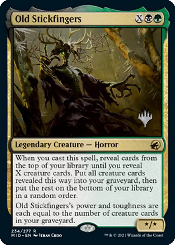 Old Stickfingers 234p/171 (Promo Pack: Innistrad: Midnight Hunt)  - Foil | Good Games Modbury