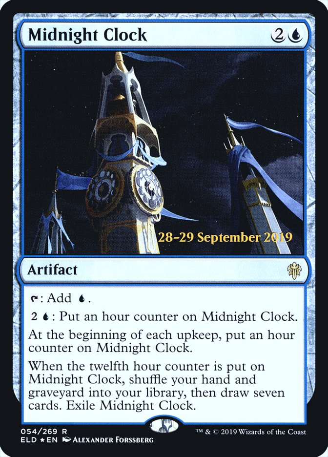 Midnight Clock [Throne of Eldraine Prerelease Promos] | Good Games Modbury