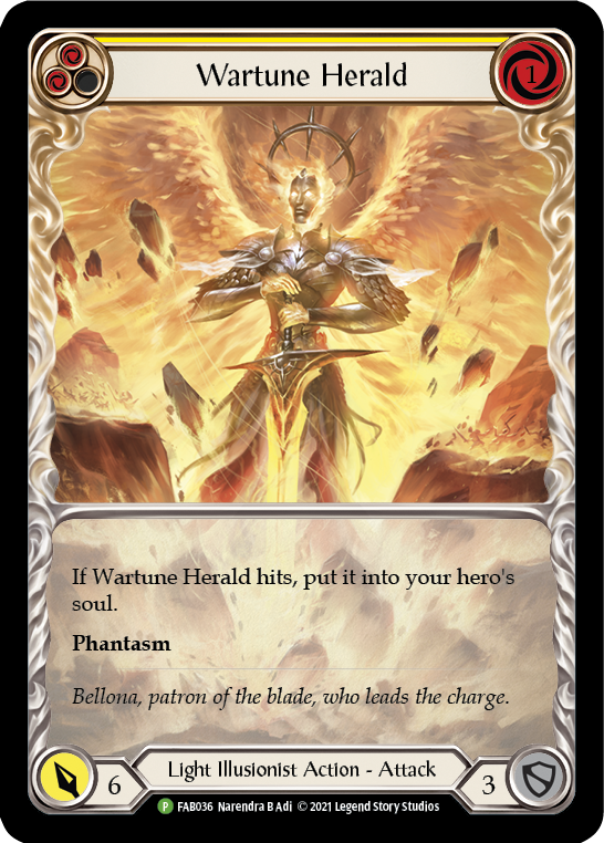 Wartune Herald (Yellow) [FAB037] (Promo)  Rainbow Foil | Good Games Modbury