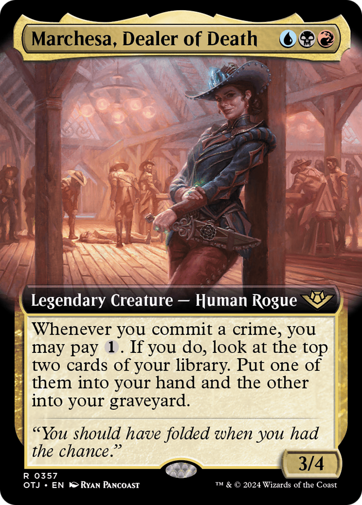 Marchesa, Dealer of Death (Extended Art) [Outlaws of Thunder Junction] | Good Games Modbury