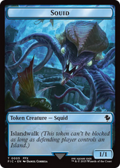 Spirit // Squid Double-Sided Token [FINAL FANTASY Commander Tokens] | Good Games Modbury