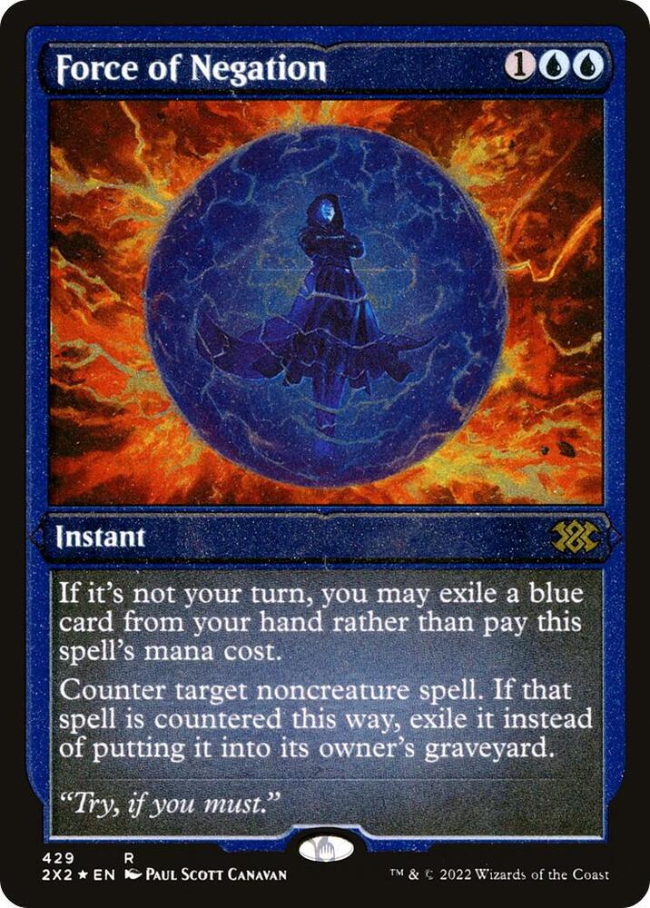 Force of Negation Foil Etched 429 (Double Masters 2022)  - Foil | Good Games Modbury