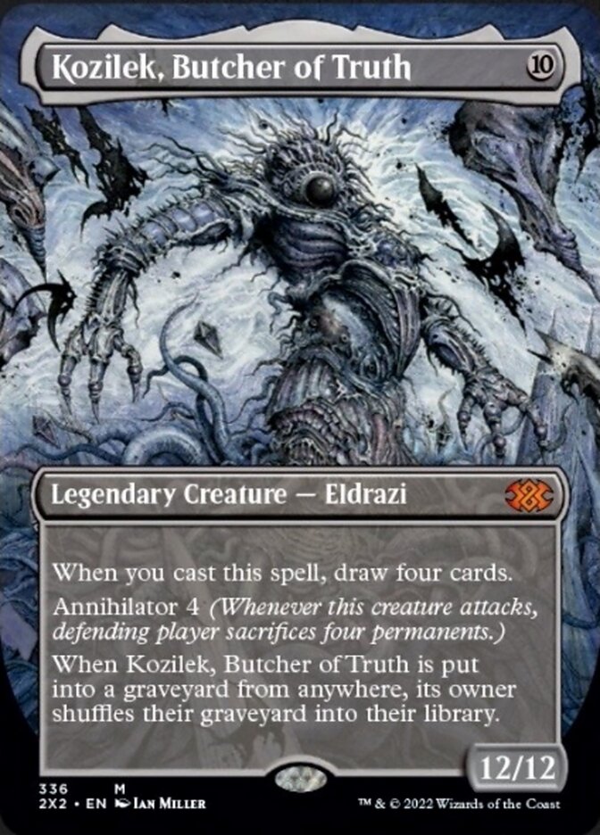 Kozilek, Butcher of Truth (Borderless Alternate Art) [Double Masters 2022] | Good Games Modbury