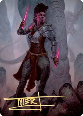 Kaya the Inexorable Art Card Gold Stamped Signature 58 (Art Series: Kaldheim)  | Good Games Modbury