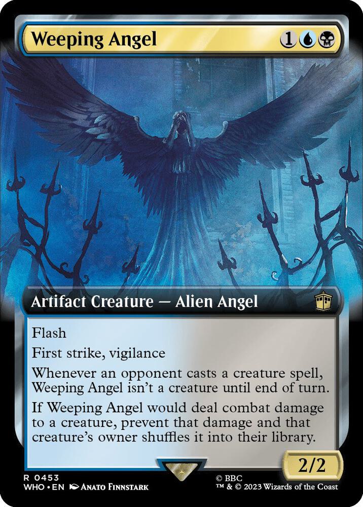 Weeping Angel 453/331 (Universes Beyond: Doctor Who)  - Extended Art Foil | Good Games Modbury