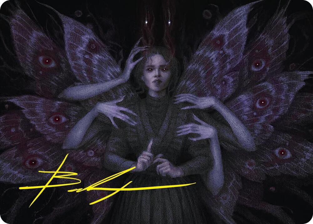 Demonic Counsel Art Card 7 54 Gold Stamped Signature S 7 (Art Series: Duskmourn: House of Horror)  | Good Games Modbury