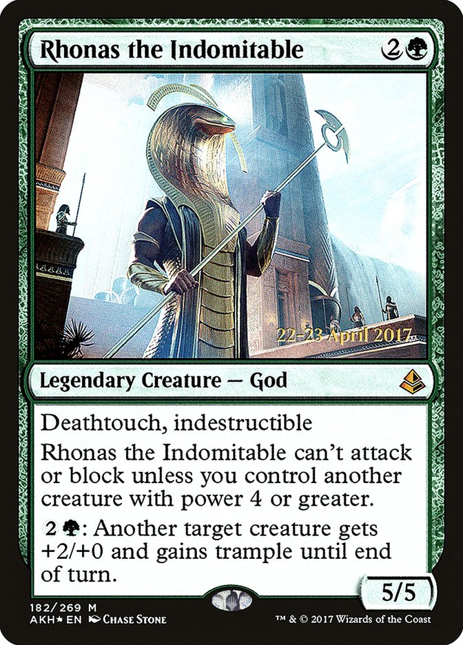 Rhonas the Indomitable [Amonkhet Prerelease Promos] | Good Games Modbury