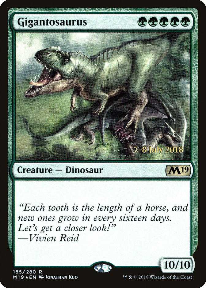 Gigantosaurus [Core Set 2019 Prerelease Promos] | Good Games Modbury