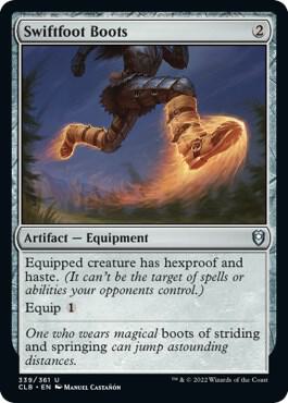 Swiftfoot Boots 339 (Commander Legends: Battle for Baldur's Gate)  - Foil | Good Games Modbury