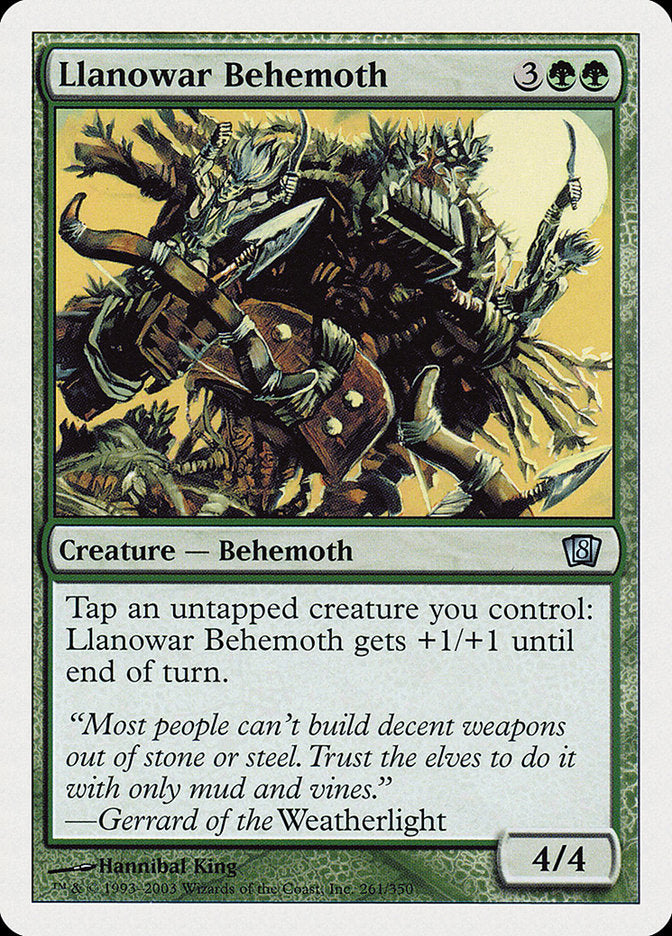 Llanowar Behemoth (8th Edition) [Oversize Cards] | Good Games Modbury