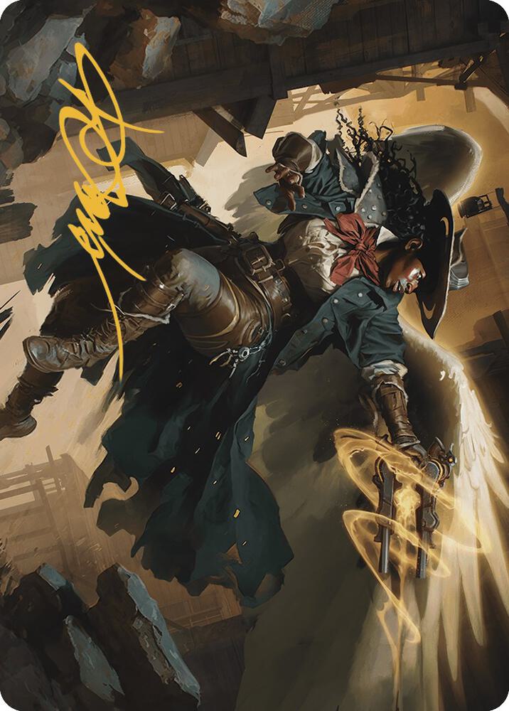 Archangel of Tithes Art Card Gold Stamped Signature 1 (Art Series: Outlaws of Thunder Junction)  | Good Games Modbury