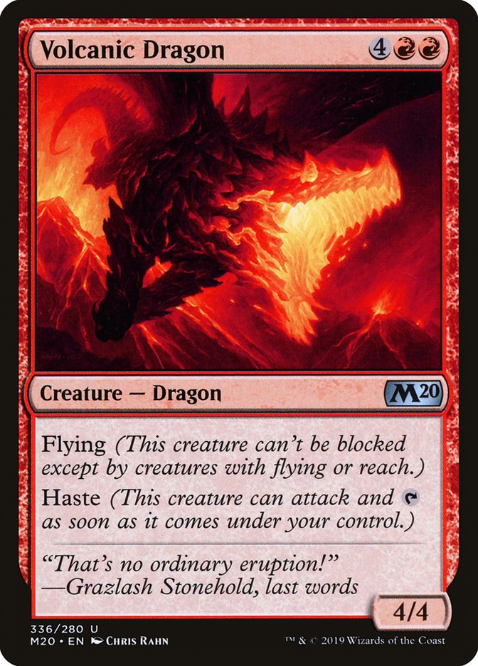 Volcanic Dragon [Core Set 2020] | Good Games Modbury