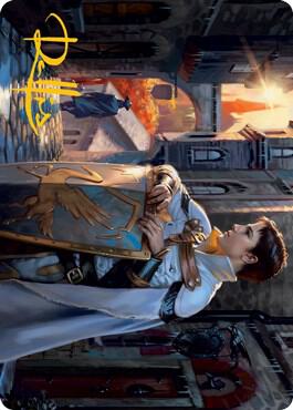 Dennick Pious Apprentice Art Card Gold Stamped Signature 58 (Art Series: Innistrad: Midnight Hunt)  | Good Games Modbury
