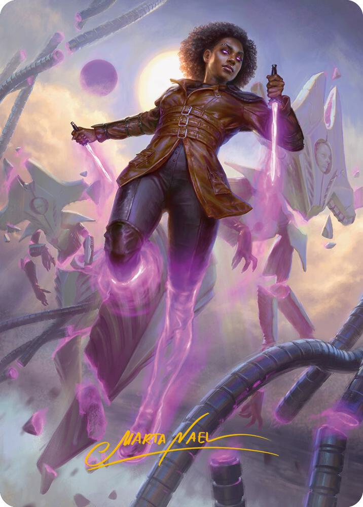 Kaya Intangible Slayer Art Card Gold Stamped Signature 49 (Art Series: Phyrexia: All Will Be One)  | Good Games Modbury