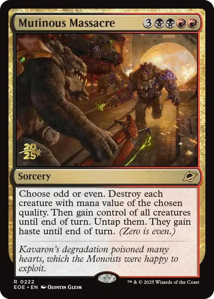 Mutinous Massacre 222s/160 (Prerelease Cards)  - Foil | Good Games Modbury