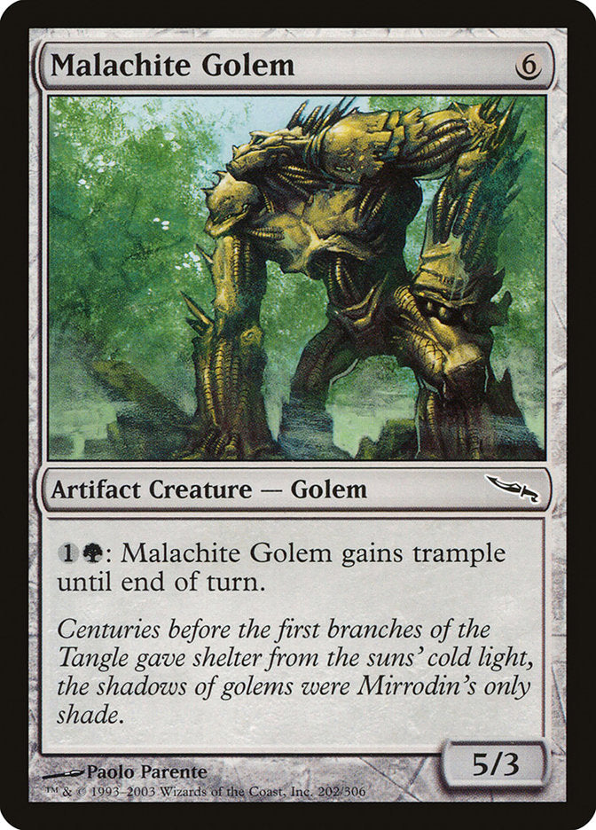 Malachite Golem [Mirrodin] | Good Games Modbury
