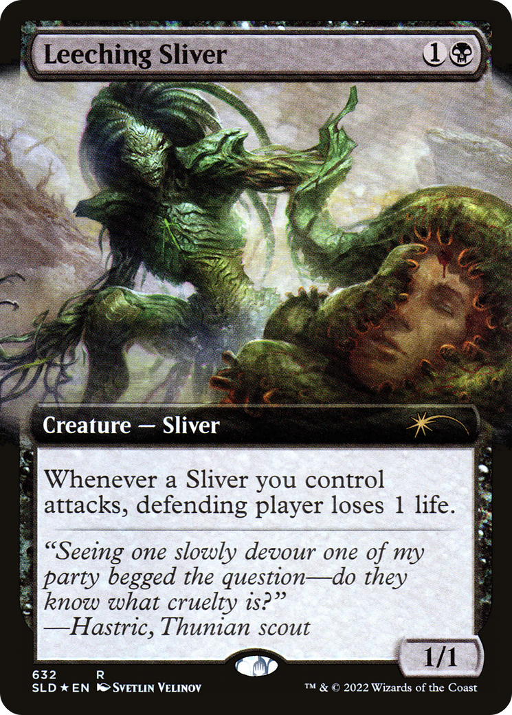 Leeching Sliver (Extended Art) [Secret Lair Drop Promos] | Good Games Modbury