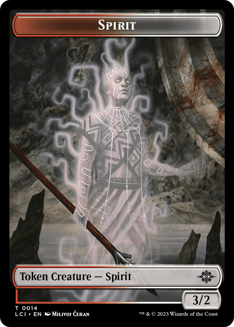 Vampire // Spirit Double-Sided Token [The Lost Caverns of Ixalan Tokens] | Good Games Modbury