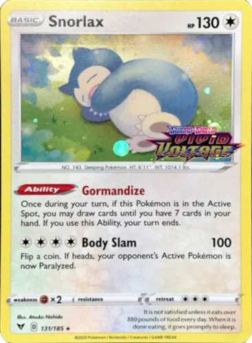 Snorlax (131/185) [Sword & Shield: Black Star Promos] | Good Games Modbury