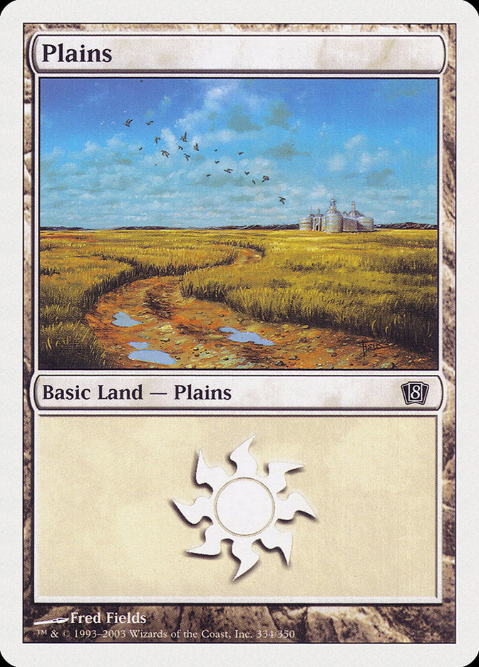 Plains (334) [Eighth Edition] | Good Games Modbury
