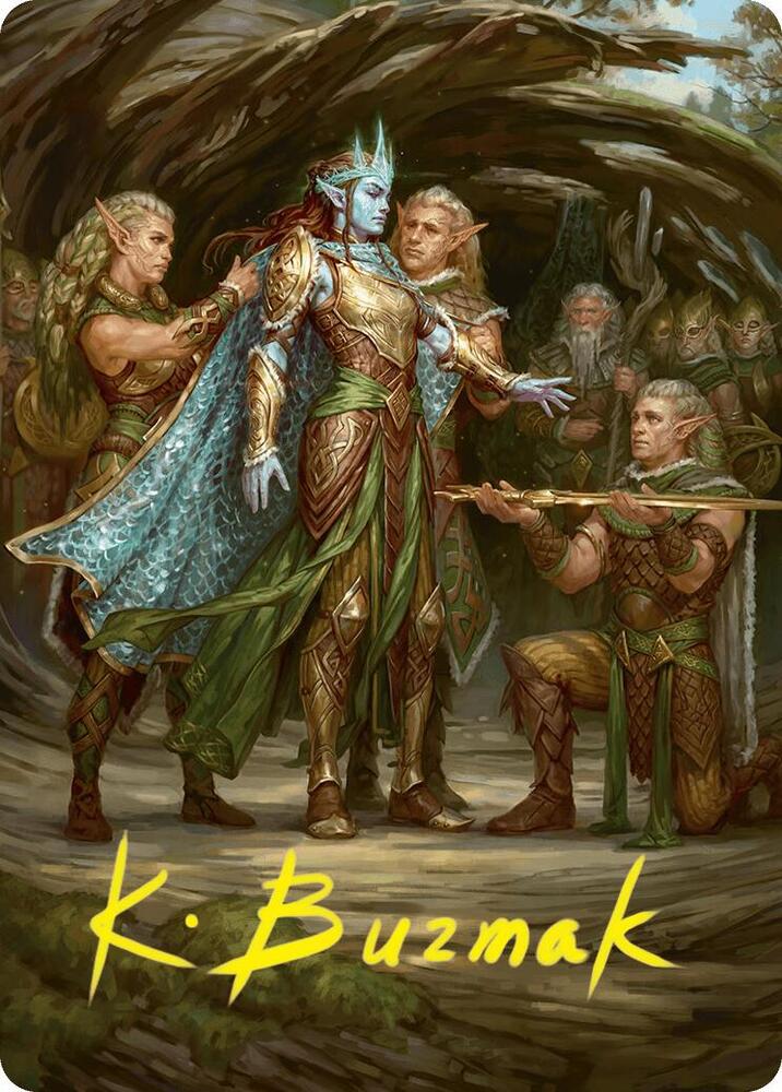 Lathril Blade of the Elves Art Card 48 54 Gold Stamped Signature 48 (Art Series: Foundations)  | Good Games Modbury