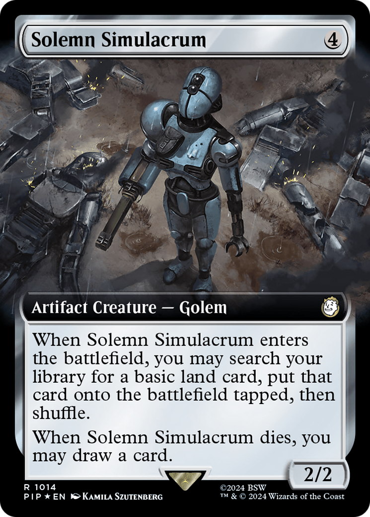 Solemn Simulacrum (Extended Art) (Surge Foil) [Fallout] | Good Games Modbury