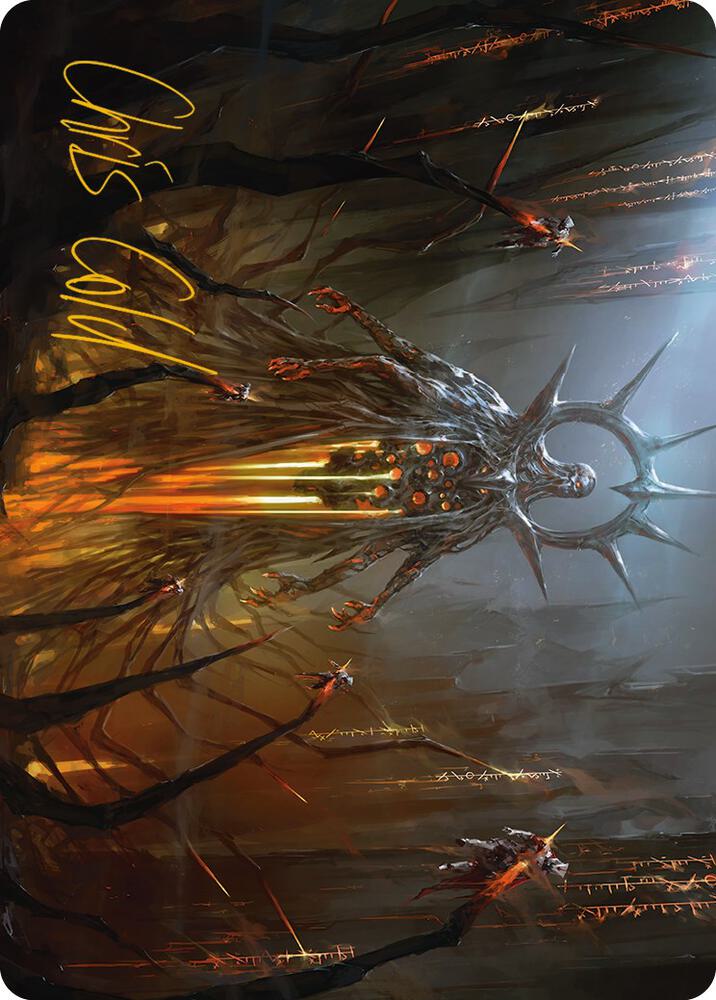 Solphim Mayhem Dominus Art Card Gold Stamped Signature 35 (Art Series: Phyrexia: All Will Be One)  | Good Games Modbury