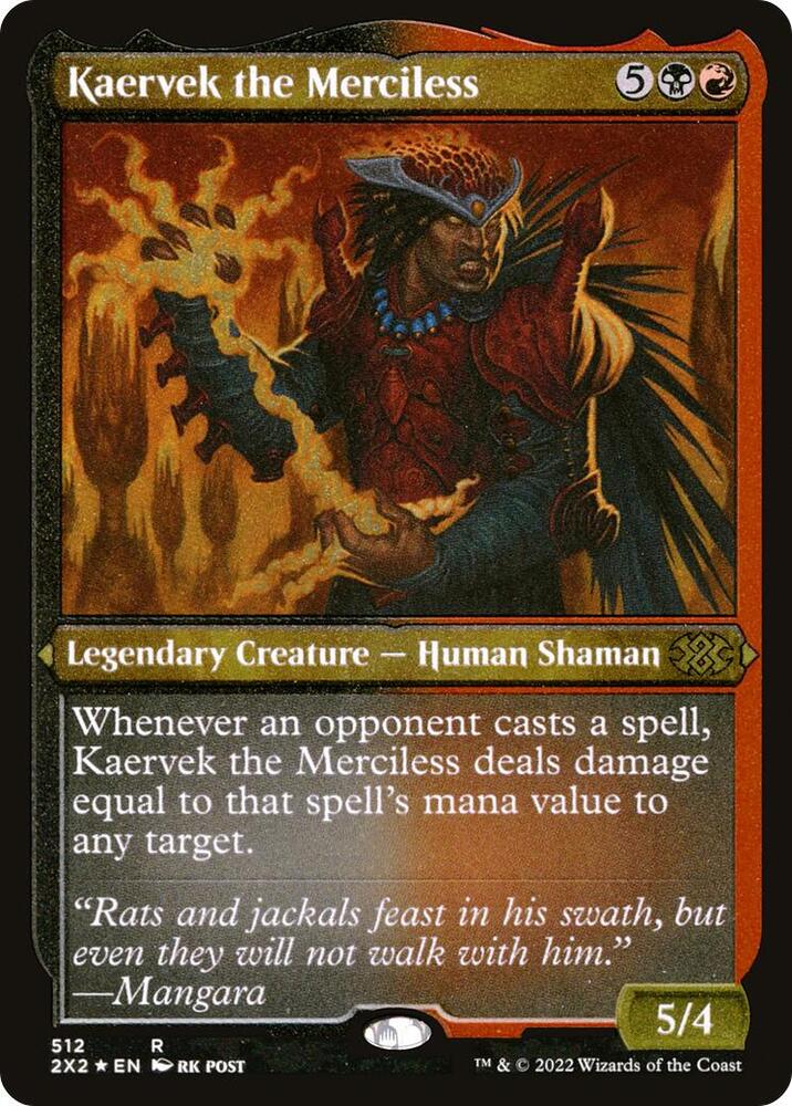 Kaervek the Merciless Foil Etched 512 (Double Masters 2022)  - Foil | Good Games Modbury