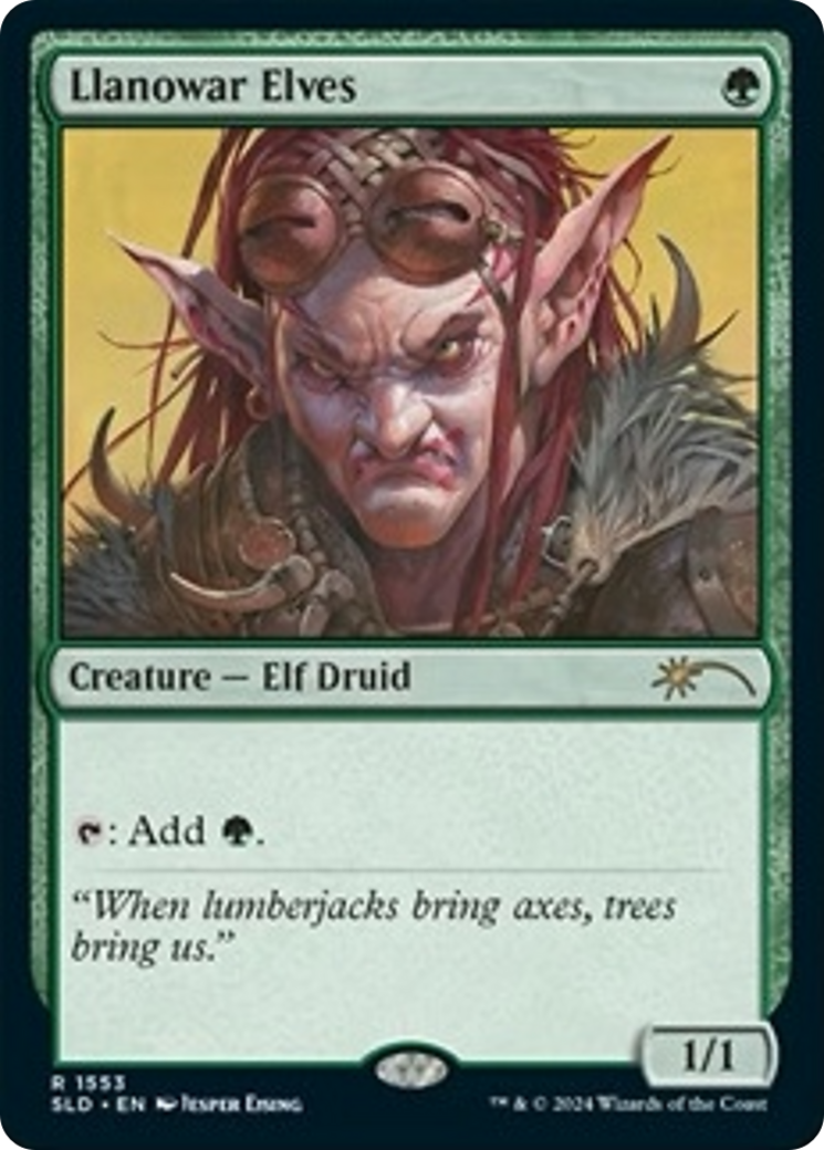 Llanowar Elves (1553) (Rainbow Foil) [Secret Lair Drop Series] | Good Games Modbury