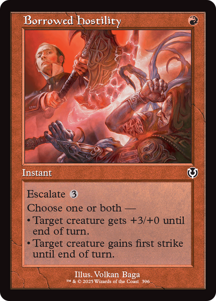 Borrowed Hostility (Retro Frame) [Innistrad Remastered] | Good Games Modbury