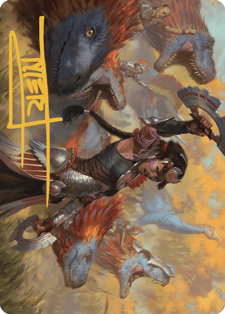 Huatli Poet of Unity Art Card Gold Stamped Signature 27 (Art Series: The Lost Caverns of Ixalan)  | Good Games Modbury