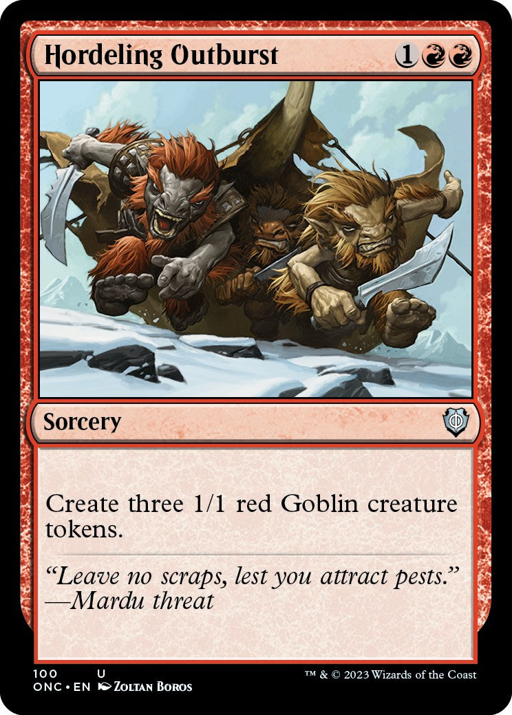 Hordeling Outburst [Phyrexia: All Will Be One Commander] | Good Games Modbury