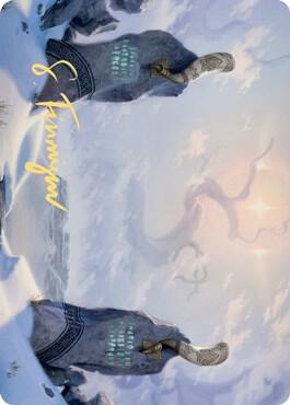 Snow Covered Plains 74 81 Art Card Gold Stamped Signature 74 (Art Series: Kaldheim)  | Good Games Modbury